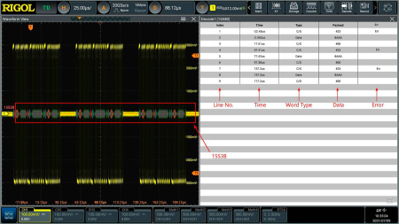 Программная опция запуска и декодирования сигналов шин последовательной передачи данных стандарта MIL-STD-1553 RIGOL DS80000-AEROA купить по низкой цене | МАКСПРОФИТ