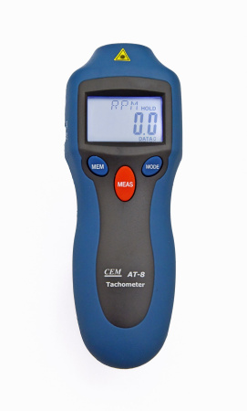 Цифровой лазерный фототахометр, контактно-бесконтактный CEM AT-8 купить по низкой цене | МАКСПРОФИТ